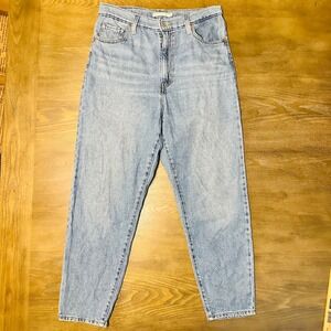 Levi‎ Strauss High Waisted Mom Jeans Blue Denim Size 29 L27